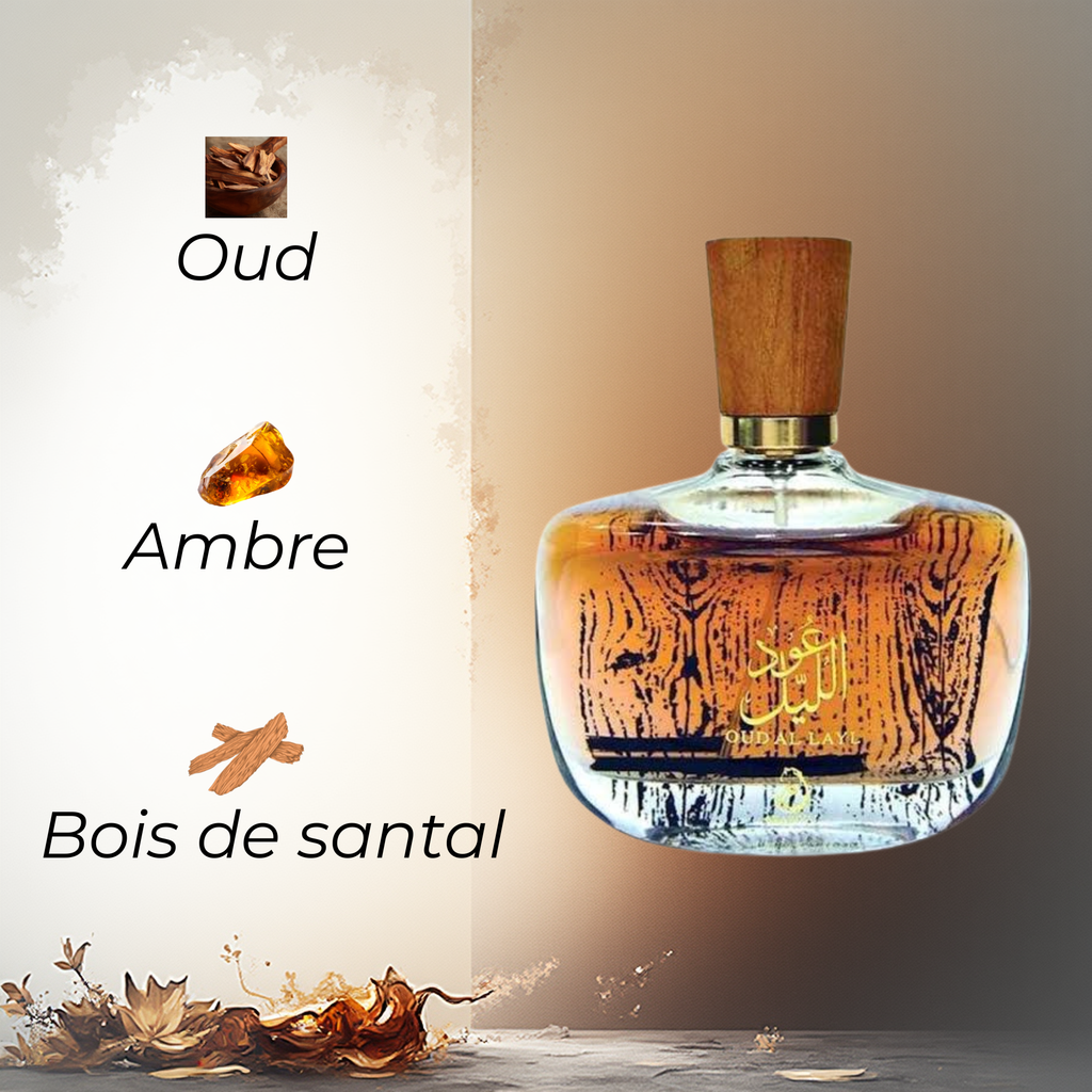 Oud Al Layl – Parfum Oriental Unisexe 100 ml | Notes Ambrées & Bois de Oud | Longue tenue