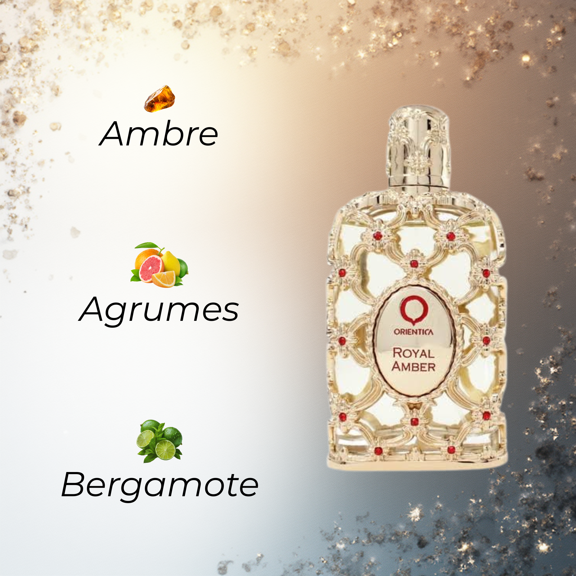 Orientica Royal Amber – Eau de Parfum Unisex 100 ml | Oud, Ambre & Safran – Parfum Oriental de Luxe
